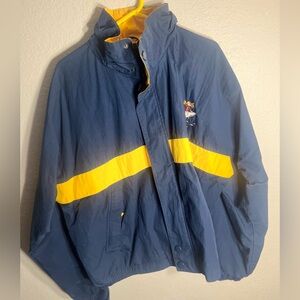 Dunbrooke Men's Navy and Yellow Jacket - With Bullwinkle Bullet Logo